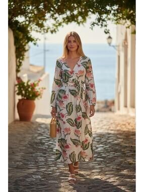 Roxy "Taste of Tomorrow" Long Sleeved wrap dress